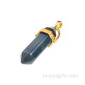 Прелести ювелирных изделий черный оникс драгоценных камней камень шестиугольной призмы выявили исцеление кулон ожерелье